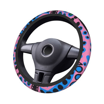 Капак на волана на автомобила Yayoi Kusama Violet Elastic Polka Pop Aesthetic Braid On the Steering Wheel Cover Автоаксесоари
