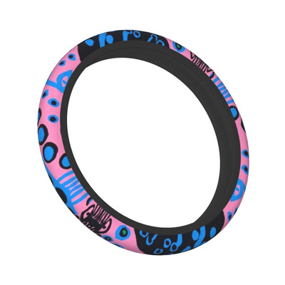Automobilio vairo dangtis Yayoi Kusama violetinis elastinis polka pop estetinis pynimas ant vairo dangtelio Automobilių priedai
