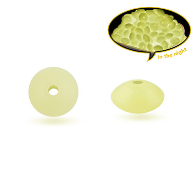 50 tk 12 mm helendavad silikoonist läätsehelmed, mis helendavad pimedas lahtised vahehelmed, DIY käevõru kaelakee ehete valmistamiseks