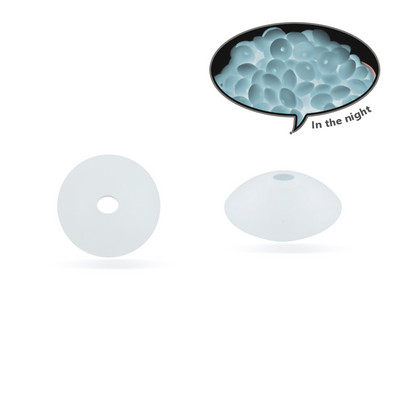 50 tk 12 mm helendavad silikoonist läätsehelmed, mis helendavad pimedas lahtised vahehelmed, DIY käevõru kaelakee ehete valmistamiseks