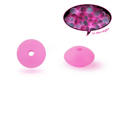 50 tk 12 mm helendavad silikoonist läätsehelmed, mis helendavad pimedas lahtised vahehelmed, DIY käevõru kaelakee ehete valmistamiseks