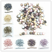 50 komada 8 mm AB boja okrugli ravni privjesci akrilne perle labave razmaknice perle za izradu nakita DIY dodaci za ručno izrađene narukvice