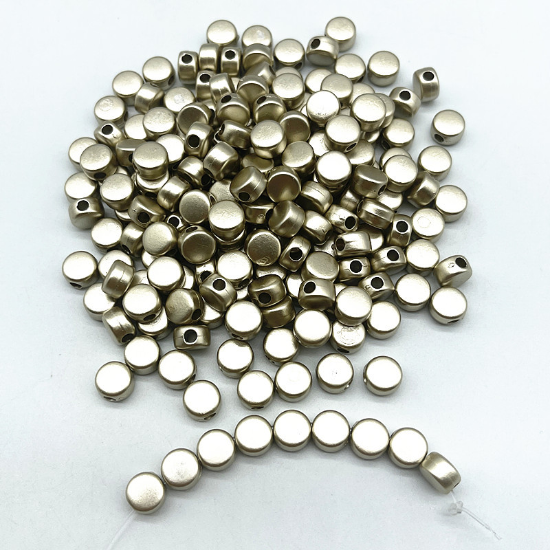 50 komada 8 mm AB boja okrugli ravni privjesci akrilne perle labave razmaknice perle za izradu nakita DIY dodaci za ručno izrađene narukvice