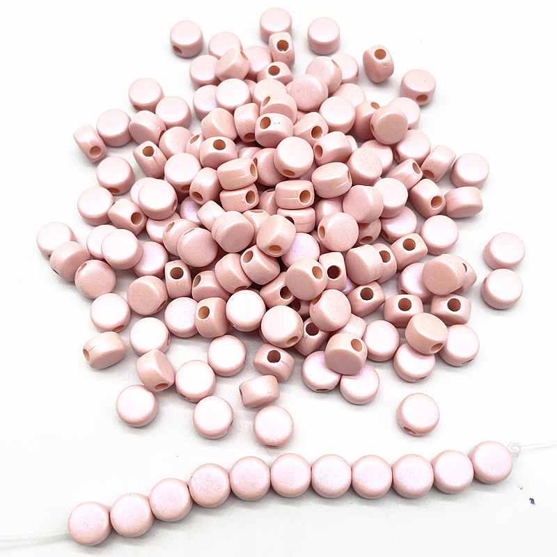 50 komada 8 mm AB boja okrugli ravni privjesci akrilne perle labave razmaknice perle za izradu nakita DIY dodaci za ručno izrađene narukvice