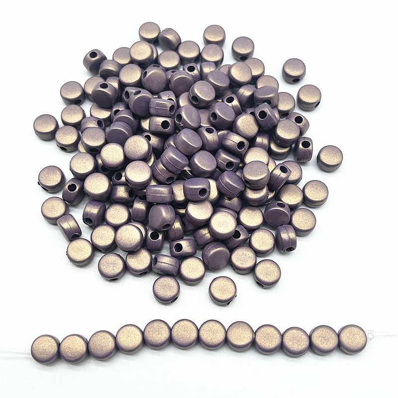 50 komada 8 mm AB boja okrugli ravni privjesci akrilne perle labave razmaknice perle za izradu nakita DIY dodaci za ručno izrađene narukvice