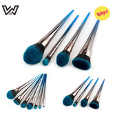 Meigipintslid Pincel De Maquiagem Kit Gradient Blue Pro plastikust käepide, pehme tihe sünteetiline jumestuskreem Meigikosmeetikavahendid