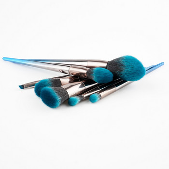 Πινέλα μακιγιάζ Pincel De Maquiagem Kit Gradient Blue Pro Πλαστική λαβή Μαλακό πυκνό συνθετικό ίδρυμα καλλυντικά μακιγιάζ
