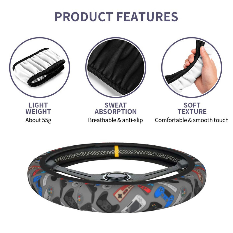 38 cm automobilio vairo dangtelis vaizdo žaidimų valdiklis Universalus žaidimų automatinis dekoravimas Elastische automobilių priedai