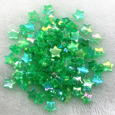 50 τμχ Διαφανές χρώμα 11 χιλιοστών Ακρυλικές χάντρες με αστέρια με πέντε άκρες Χαλαρές χάντρες για κοσμήματα που κατασκευάζουν DIY αξεσουάρ βραχιολιών