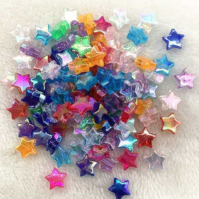 50 τμχ Διαφανές χρώμα 11 χιλιοστών Ακρυλικές χάντρες με αστέρια με πέντε άκρες Χαλαρές χάντρες για κοσμήματα που κατασκευάζουν DIY αξεσουάρ βραχιολιών