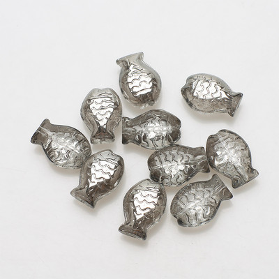 30 vnt. / siunta 10 * 14 mm Magic Color Maži Žuvies karoliukai Charms Stiklo tarpiklis Laisvi karoliukai papuošalams Gaminti pasidaryk pats apyrankių priedai