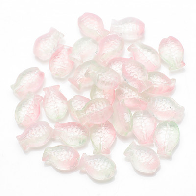 30 vnt. / siunta 10 * 14 mm Magic Color Maži Žuvies karoliukai Charms Stiklo tarpiklis Laisvi karoliukai papuošalams Gaminti pasidaryk pats apyrankių priedai