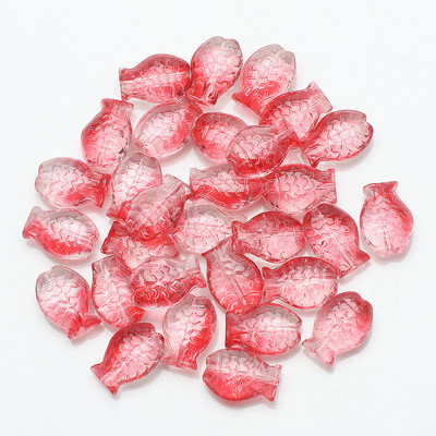 30 vnt. / siunta 10 * 14 mm Magic Color Maži Žuvies karoliukai Charms Stiklo tarpiklis Laisvi karoliukai papuošalams Gaminti pasidaryk pats apyrankių priedai