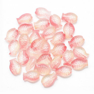 30 vnt. / siunta 10 * 14 mm Magic Color Maži Žuvies karoliukai Charms Stiklo tarpiklis Laisvi karoliukai papuošalams Gaminti pasidaryk pats apyrankių priedai