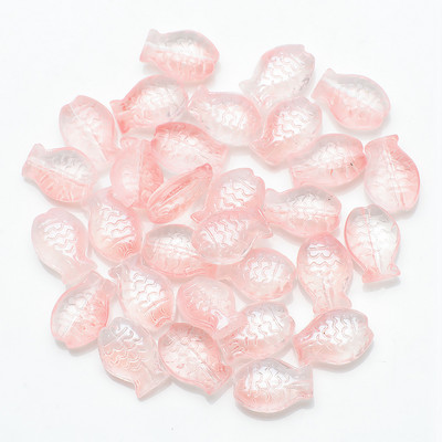 30 vnt. / siunta 10 * 14 mm Magic Color Maži Žuvies karoliukai Charms Stiklo tarpiklis Laisvi karoliukai papuošalams Gaminti pasidaryk pats apyrankių priedai