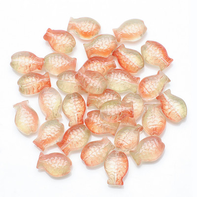 30 vnt. / siunta 10 * 14 mm Magic Color Maži Žuvies karoliukai Charms Stiklo tarpiklis Laisvi karoliukai papuošalams Gaminti pasidaryk pats apyrankių priedai