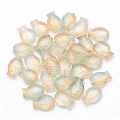 30 vnt. / siunta 10 * 14 mm Magic Color Maži Žuvies karoliukai Charms Stiklo tarpiklis Laisvi karoliukai papuošalams Gaminti pasidaryk pats apyrankių priedai