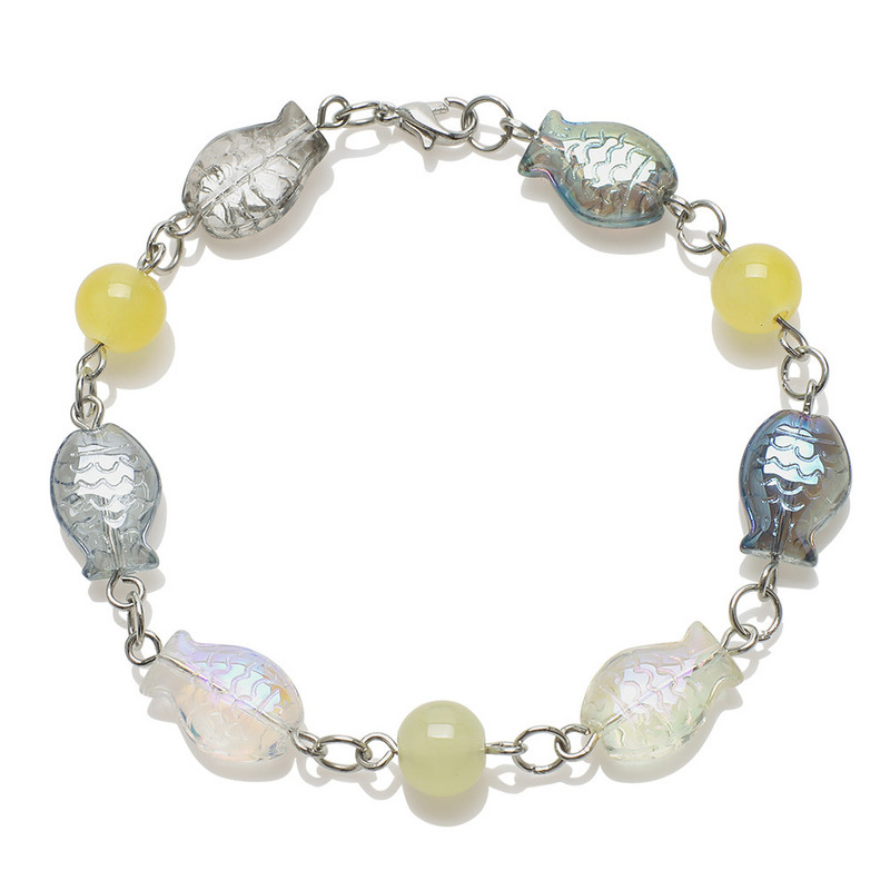 30 vnt. / siunta 10 * 14 mm Magic Color Maži Žuvies karoliukai Charms Stiklo tarpiklis Laisvi karoliukai papuošalams Gaminti pasidaryk pats apyrankių priedai