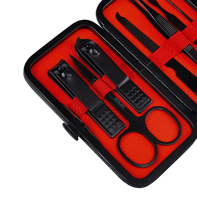 Ružičasto/crne škarice za pedikuru Alat za škarice za nokte Set od nehrđajućeg čelika za manikuru Škare za čišćenje mrtve kože Alat za dotjerivanje noktiju