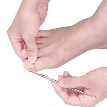Διπλό/διπλό άκρο Νύχια στα πόδια Ανυψωτικό από ανοξείδωτο ατσάλι Λίμα με γάντζο Clean Pedicure Εργαλείο περιποίησης ποδιών Διόρθωση εσώρουχων νυχιών