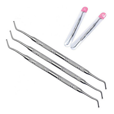Double/Dual End Nail Toenails Lifter Stainless Steel Hook File Clean Pedicure Tool Foot Care Ingrown Toenail Correction