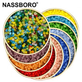 Kb.1000db 2 mm-es matt átlátszó cseh üveggyöngyök ékszerkészítéshez varázslatok Kralen magtávtartó laza gyöngyök barkácsolás kiegészítők