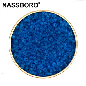 Kb.1000db 2 mm-es matt átlátszó cseh üveggyöngyök ékszerkészítéshez varázslatok Kralen magtávtartó laza gyöngyök barkácsolás kiegészítők