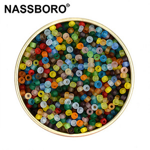 Kb.1000db 2 mm-es matt átlátszó cseh üveggyöngyök ékszerkészítéshez varázslatok Kralen magtávtartó laza gyöngyök barkácsolás kiegészítők