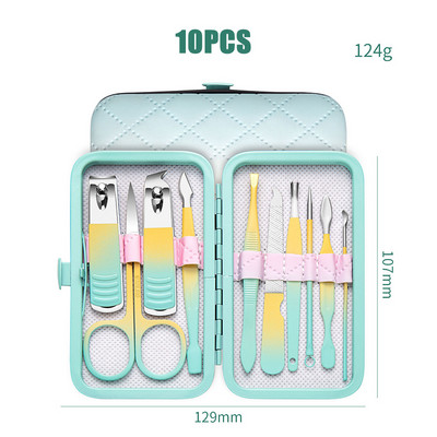 Novi set rezača za nokte iz 2023. Set škarica za nokte od nehrđajućeg čelika sa sklopivom torbom Kompleti rezača za manikuru Škare Šminka Alat za uljepšavanje