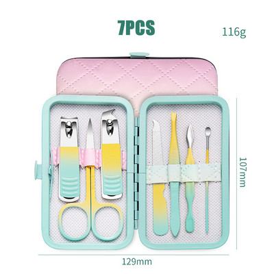 Novi set rezača za nokte iz 2023. Set škarica za nokte od nehrđajućeg čelika sa sklopivom torbom Kompleti rezača za manikuru Škare Šminka Alat za uljepšavanje