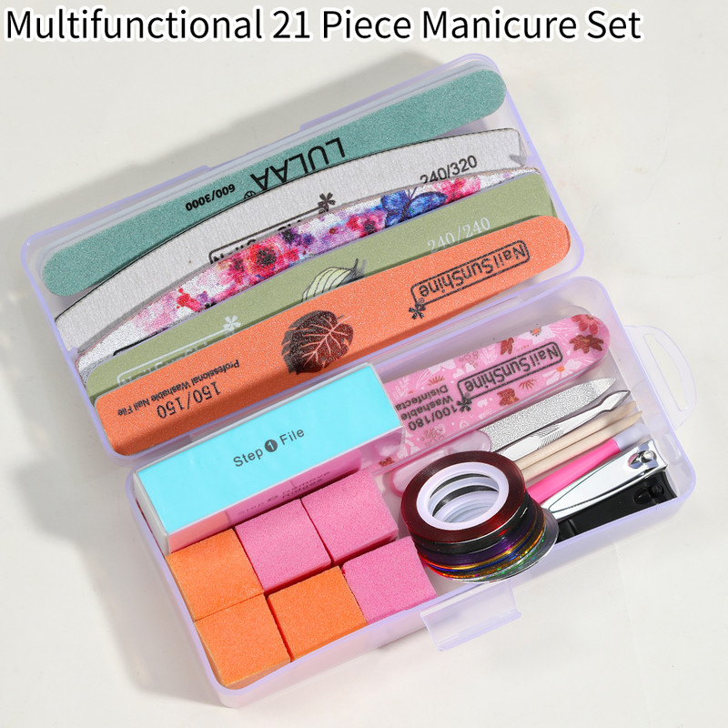 CNHIDS Profesionalūs Nagų rinkiniai Rinkiniai Manikiūro Įrankiai Poliravimas Nagų Dilelių Blokas Dead Skin Šlifuoklis Manikiūro Slaugos Priedai