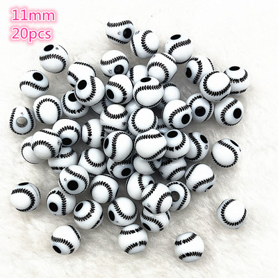 10-20 tk sportragbi tennis korvpall jalgpall võrkpall helmed vahetükk akrüülhelmed ehete tegemiseks ise käevõru kaelakee