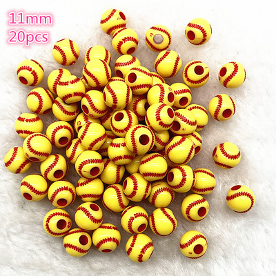 10-20 tk sportragbi tennis korvpall jalgpall võrkpall helmed vahetükk akrüülhelmed ehete tegemiseks ise käevõru kaelakee