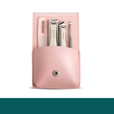 Set de manichiură Foarfece de calitate chirurgicală Mașină de tăiat unghii anti stropire Instrument Set de pedichiură Kit portabil de călătorie pentru acasă Foarfecă de unghii