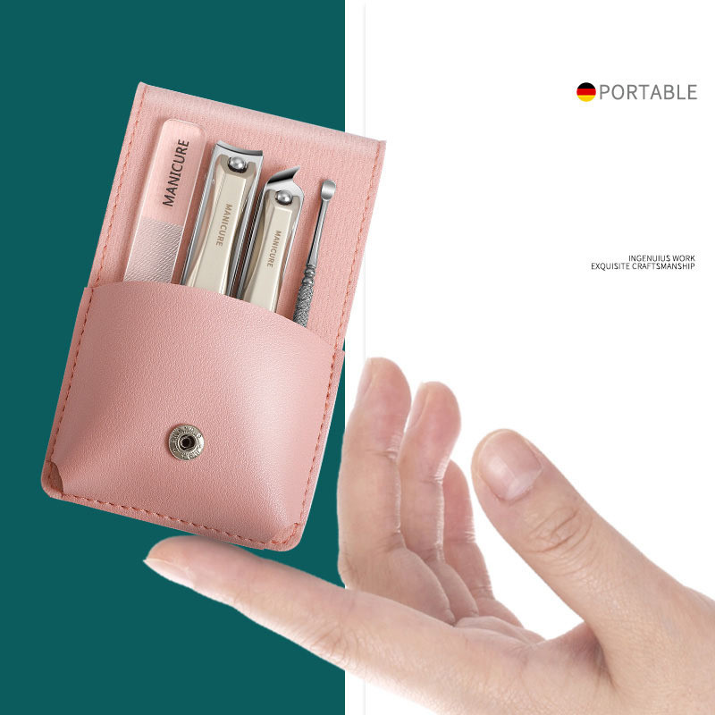 Set de manichiură Foarfece de calitate chirurgicală Mașină de tăiat unghii anti stropire Instrument Set de pedichiură Kit portabil de călătorie pentru acasă Foarfecă de unghii