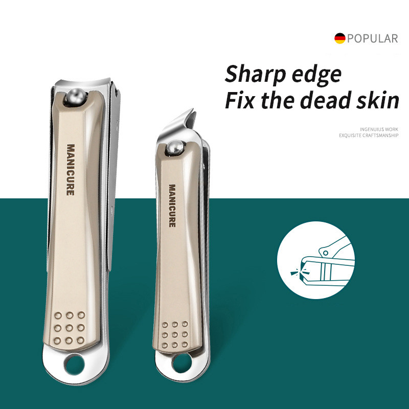 Set de manichiură Foarfece de calitate chirurgicală Mașină de tăiat unghii anti stropire Instrument Set de pedichiură Kit portabil de călătorie pentru acasă Foarfecă de unghii