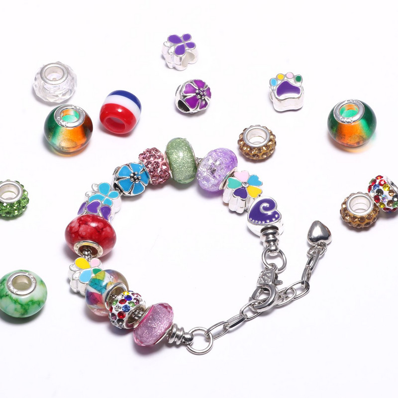 Silikoonist vahekorgiga klambriklambrid helmed Murano kristallist vahehelmed, mis sobivad ehetega, meisterdamine originaal Pandora kaelakee käevõru