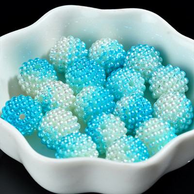 12/20 mm razmak Višebojni gradijent Akril Bayberry imitacija bisera Okrugle labave perle Ogrlica Narukvica Izrada nakita