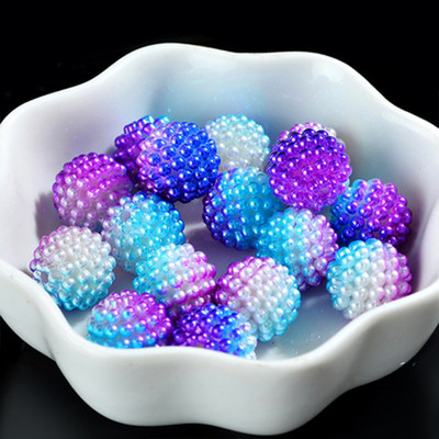 12/20 mm razmak Višebojni gradijent Akril Bayberry imitacija bisera Okrugle labave perle Ogrlica Narukvica Izrada nakita