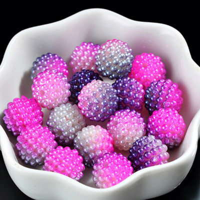 12/20 mm razmak Višebojni gradijent Akril Bayberry imitacija bisera Okrugle labave perle Ogrlica Narukvica Izrada nakita
