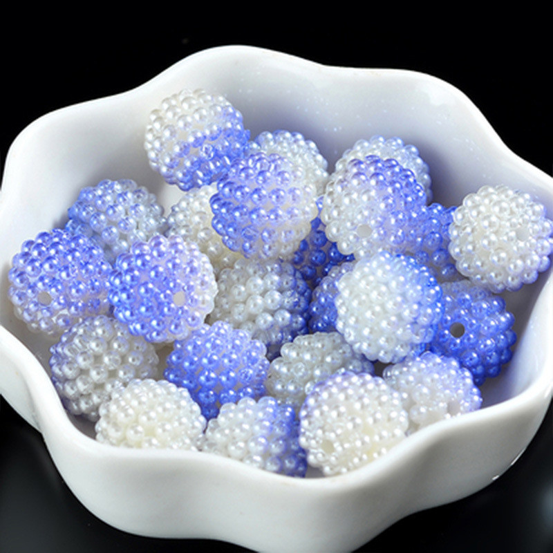 12/20 mm razmak Višebojni gradijent Akril Bayberry imitacija bisera Okrugle labave perle Ogrlica Narukvica Izrada nakita