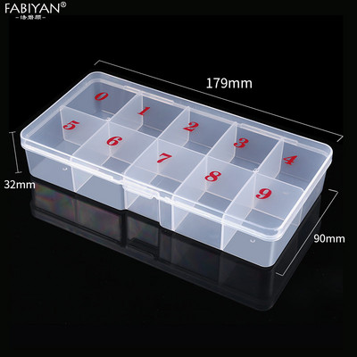 12 Grid Nail Art Πλαστικό Άδειο Κουτί Αποθήκευση Rhinestone Gem Crystal Glitter Beads Αξεσουάρ Διακόσμηση Organizer Θήκη δοχείου