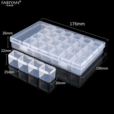 12 Grid Nail Art Πλαστικό Άδειο Κουτί Αποθήκευση Rhinestone Gem Crystal Glitter Beads Αξεσουάρ Διακόσμηση Organizer Θήκη δοχείου