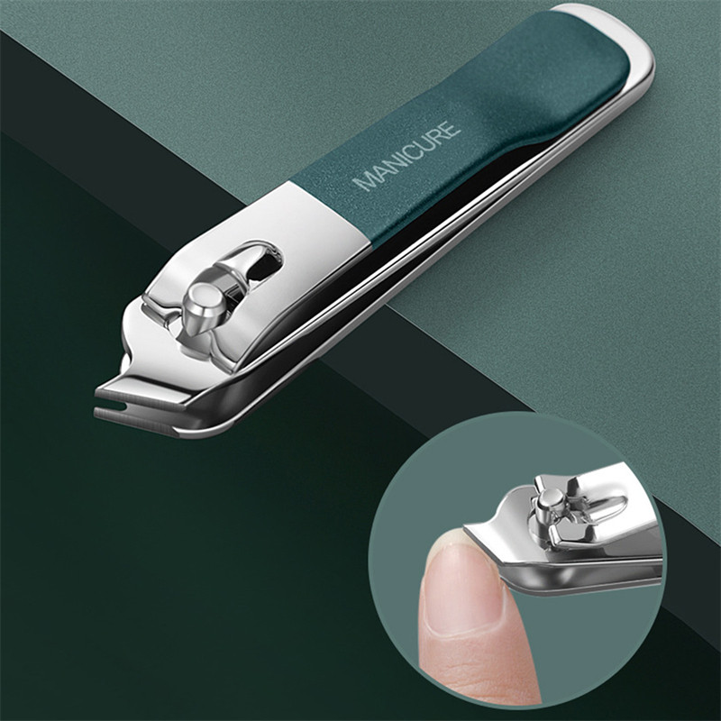 Uus maniküürikomplekt, lõigatud küüned kaldküünelõikuriga küüneviilikomplekt meeste ja naiste isikuhooldusvahendid volditud nahkpakendiga