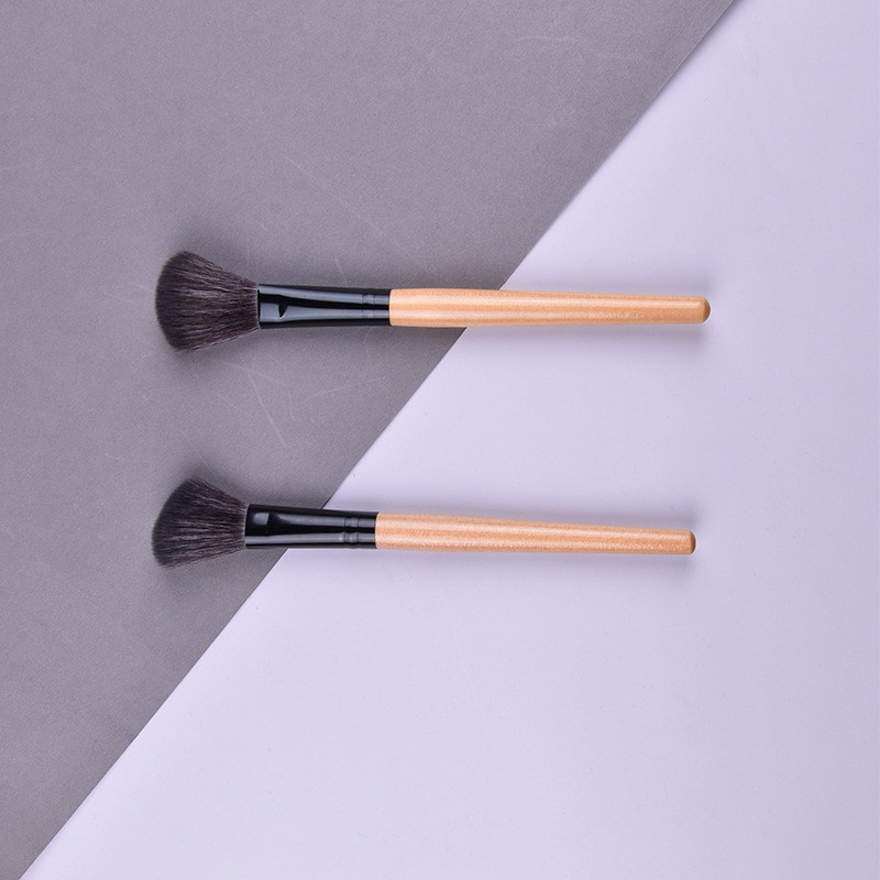 Υψηλής ποιότητας βούρτσα ματιών τρίχας 5 αλόγων Μεγάλη εφαρμογή βούρτσα σκιάς λοξή βούρτσα σκιάς ματιών Λεπτομέρεια βούρτσα σκιάς ματιών κούτσουρο μαύρο