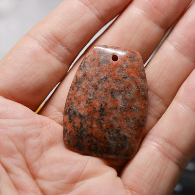 FLTMRH 1τμχ Φυσική Πέτρα Οβάλ Κολιέ με πέτρα από μουστάρδα Γούρια Κρεμαστό κόσμημα Κατασκευή DIY Μέγεθος κολιέ