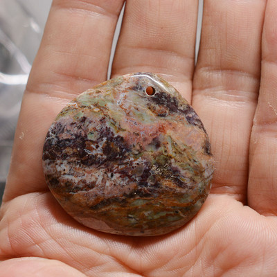 FLTMRH 1τμχ Φυσική Πέτρα Οβάλ Κολιέ με πέτρα από μουστάρδα Γούρια Κρεμαστό κόσμημα Κατασκευή DIY Μέγεθος κολιέ