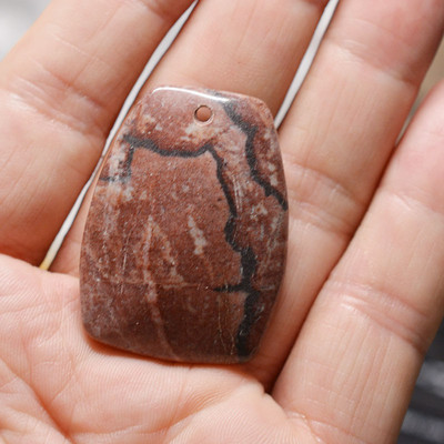 FLTMRH 1τμχ Φυσική Πέτρα Οβάλ Κολιέ με πέτρα από μουστάρδα Γούρια Κρεμαστό κόσμημα Κατασκευή DIY Μέγεθος κολιέ