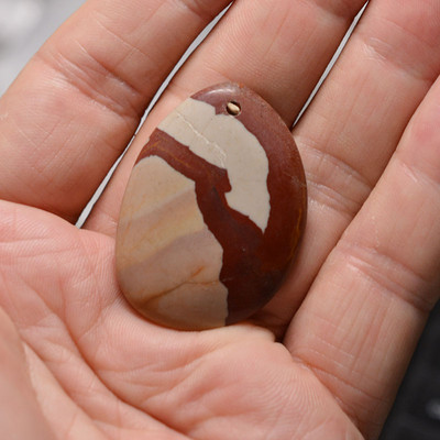 FLTMRH 1τμχ Φυσική Πέτρα Οβάλ Κολιέ με πέτρα από μουστάρδα Γούρια Κρεμαστό κόσμημα Κατασκευή DIY Μέγεθος κολιέ