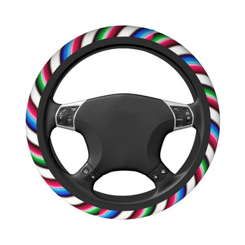 Калъф за волан на кола с мексиканска дъга 38 см Boho Ethnic Lgbt Pride Yaoi Auto Steering Wheel Protector Colorful Car-style
